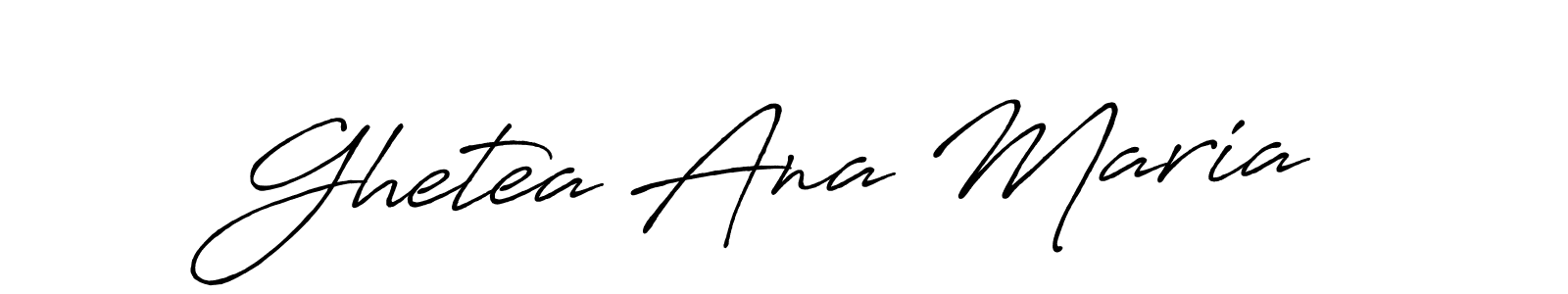 Make a beautiful signature design for name Ghetea Ana Maria. With this signature (Antro_Vectra_Bolder) style, you can create a handwritten signature for free. Ghetea Ana Maria signature style 7 images and pictures png