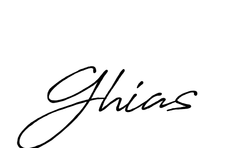 Design your own signature with our free online signature maker. With this signature software, you can create a handwritten (Antro_Vectra_Bolder) signature for name Ghias. Ghias signature style 7 images and pictures png