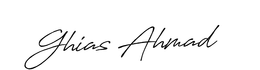 How to make Ghias Ahmad name signature. Use Antro_Vectra_Bolder style for creating short signs online. This is the latest handwritten sign. Ghias Ahmad signature style 7 images and pictures png