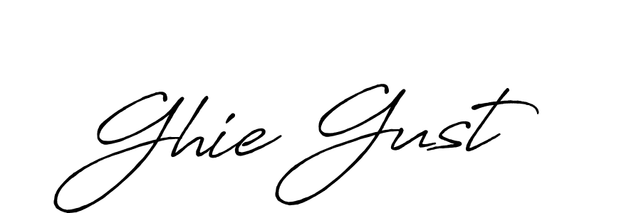 How to make Ghie Gust signature? Antro_Vectra_Bolder is a professional autograph style. Create handwritten signature for Ghie Gust name. Ghie Gust signature style 7 images and pictures png