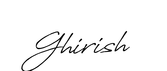 You should practise on your own different ways (Antro_Vectra_Bolder) to write your name (Ghirish) in signature. don't let someone else do it for you. Ghirish signature style 7 images and pictures png