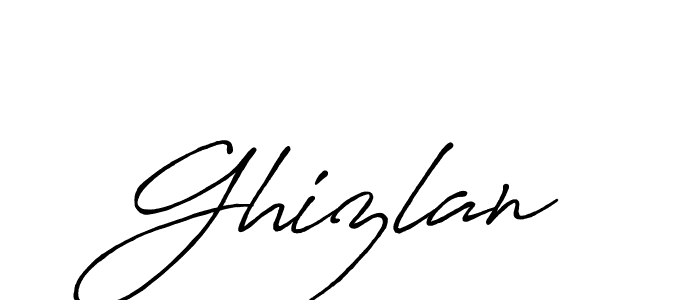 The best way (Antro_Vectra_Bolder) to make a short signature is to pick only two or three words in your name. The name Ghizlan include a total of six letters. For converting this name. Ghizlan signature style 7 images and pictures png