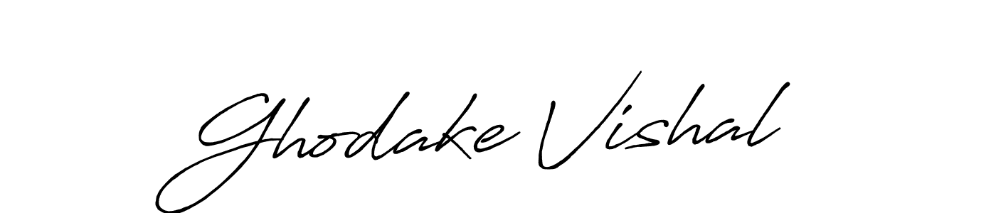 Ghodake Vishal stylish signature style. Best Handwritten Sign (Antro_Vectra_Bolder) for my name. Handwritten Signature Collection Ideas for my name Ghodake Vishal. Ghodake Vishal signature style 7 images and pictures png