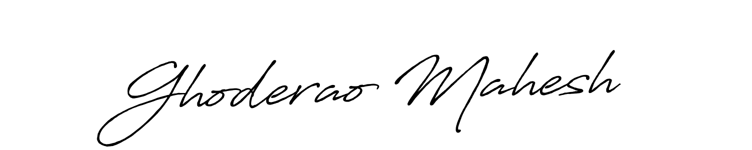 Make a beautiful signature design for name Ghoderao Mahesh. With this signature (Antro_Vectra_Bolder) style, you can create a handwritten signature for free. Ghoderao Mahesh signature style 7 images and pictures png