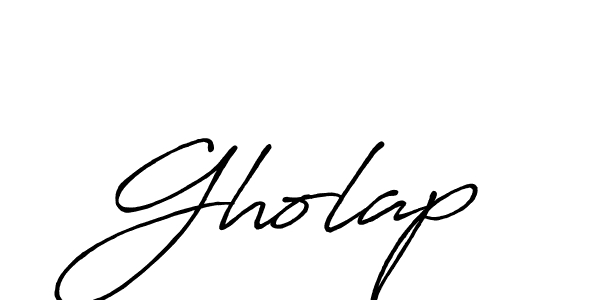 Design your own signature with our free online signature maker. With this signature software, you can create a handwritten (Antro_Vectra_Bolder) signature for name Gholap. Gholap signature style 7 images and pictures png