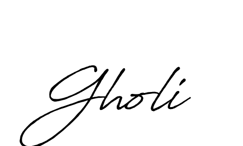 Use a signature maker to create a handwritten signature online. With this signature software, you can design (Antro_Vectra_Bolder) your own signature for name Gholi. Gholi signature style 7 images and pictures png