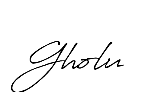 Design your own signature with our free online signature maker. With this signature software, you can create a handwritten (Antro_Vectra_Bolder) signature for name Gholu. Gholu signature style 7 images and pictures png