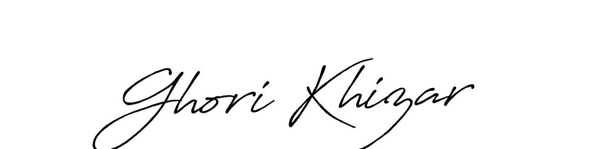 You should practise on your own different ways (Antro_Vectra_Bolder) to write your name (Ghori Khizar) in signature. don't let someone else do it for you. Ghori Khizar signature style 7 images and pictures png