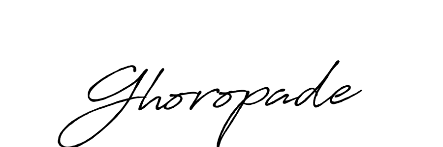 Make a beautiful signature design for name Ghoropade. With this signature (Antro_Vectra_Bolder) style, you can create a handwritten signature for free. Ghoropade signature style 7 images and pictures png