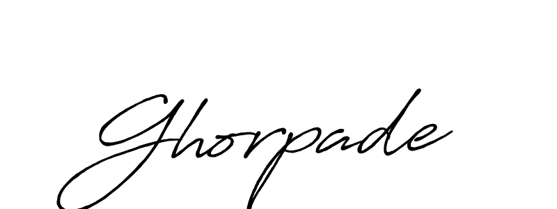 You should practise on your own different ways (Antro_Vectra_Bolder) to write your name (Ghorpade) in signature. don't let someone else do it for you. Ghorpade signature style 7 images and pictures png