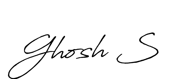 The best way (Antro_Vectra_Bolder) to make a short signature is to pick only two or three words in your name. The name Ghosh S include a total of six letters. For converting this name. Ghosh S signature style 7 images and pictures png