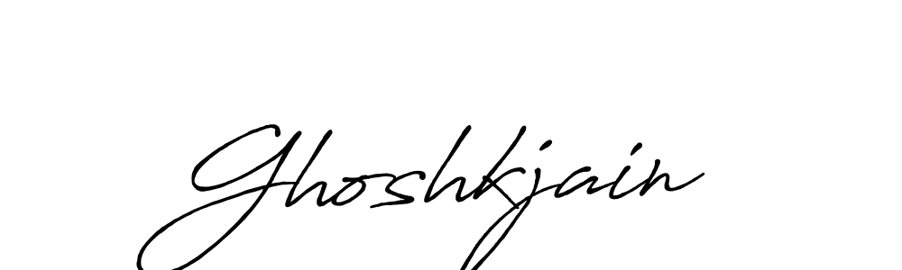Make a beautiful signature design for name Ghoshkjain. With this signature (Antro_Vectra_Bolder) style, you can create a handwritten signature for free. Ghoshkjain signature style 7 images and pictures png