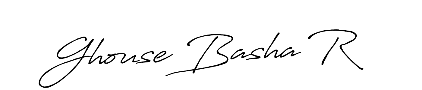 The best way (Antro_Vectra_Bolder) to make a short signature is to pick only two or three words in your name. The name Ghouse Basha R include a total of six letters. For converting this name. Ghouse Basha R signature style 7 images and pictures png