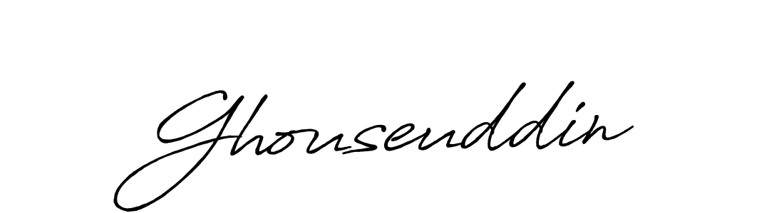 Make a beautiful signature design for name Ghouseuddin. With this signature (Antro_Vectra_Bolder) style, you can create a handwritten signature for free. Ghouseuddin signature style 7 images and pictures png