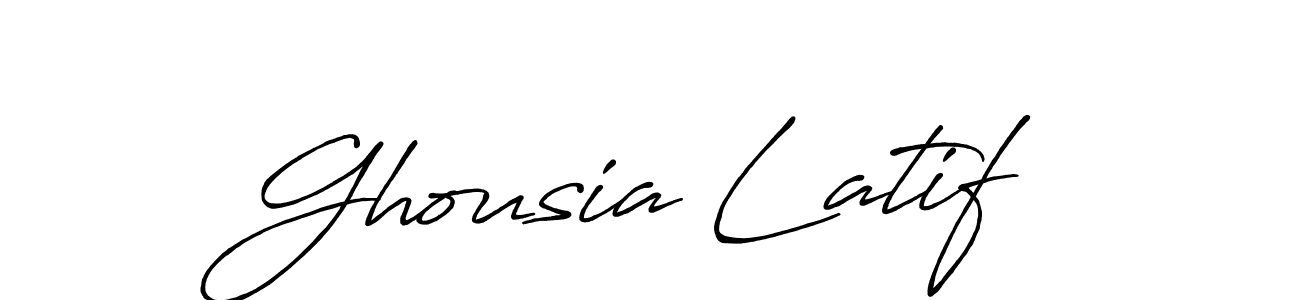 Create a beautiful signature design for name Ghousia Latif. With this signature (Antro_Vectra_Bolder) fonts, you can make a handwritten signature for free. Ghousia Latif signature style 7 images and pictures png