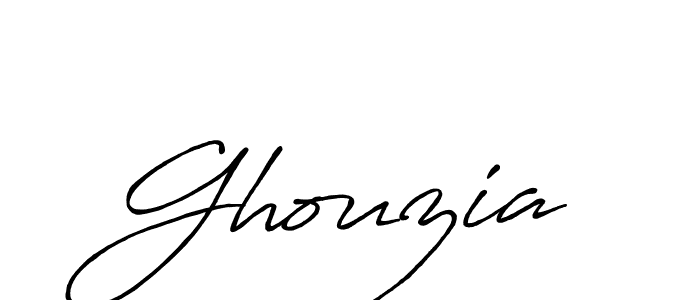 How to make Ghouzia signature? Antro_Vectra_Bolder is a professional autograph style. Create handwritten signature for Ghouzia name. Ghouzia signature style 7 images and pictures png
