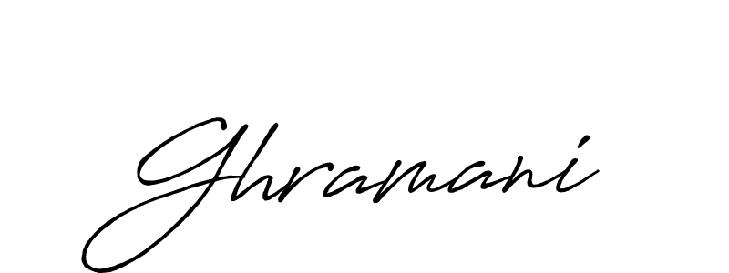 Make a beautiful signature design for name Ghramani. With this signature (Antro_Vectra_Bolder) style, you can create a handwritten signature for free. Ghramani signature style 7 images and pictures png