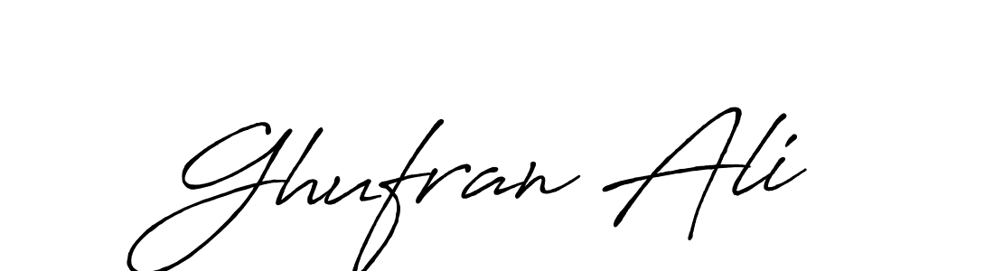 Create a beautiful signature design for name Ghufran Ali. With this signature (Antro_Vectra_Bolder) fonts, you can make a handwritten signature for free. Ghufran Ali signature style 7 images and pictures png