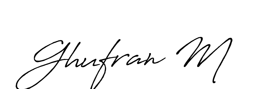 if you are searching for the best signature style for your name Ghufran M. so please give up your signature search. here we have designed multiple signature styles  using Antro_Vectra_Bolder. Ghufran M signature style 7 images and pictures png