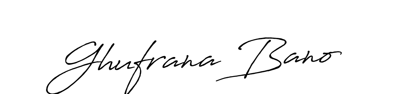 Use a signature maker to create a handwritten signature online. With this signature software, you can design (Antro_Vectra_Bolder) your own signature for name Ghufrana Bano. Ghufrana Bano signature style 7 images and pictures png