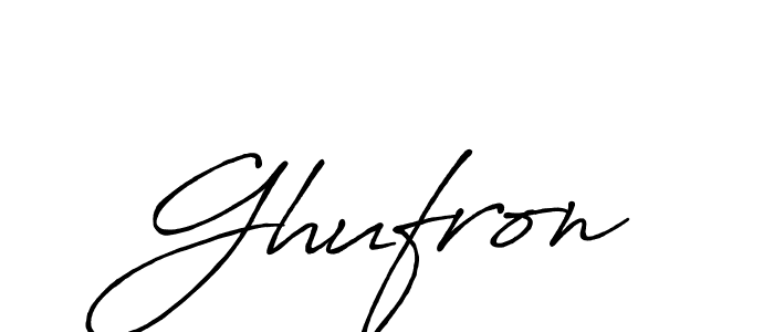 You should practise on your own different ways (Antro_Vectra_Bolder) to write your name (Ghufron) in signature. don't let someone else do it for you. Ghufron signature style 7 images and pictures png