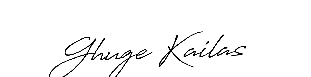 Use a signature maker to create a handwritten signature online. With this signature software, you can design (Antro_Vectra_Bolder) your own signature for name Ghuge Kailas. Ghuge Kailas signature style 7 images and pictures png