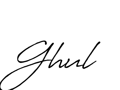 Create a beautiful signature design for name Ghul. With this signature (Antro_Vectra_Bolder) fonts, you can make a handwritten signature for free. Ghul signature style 7 images and pictures png