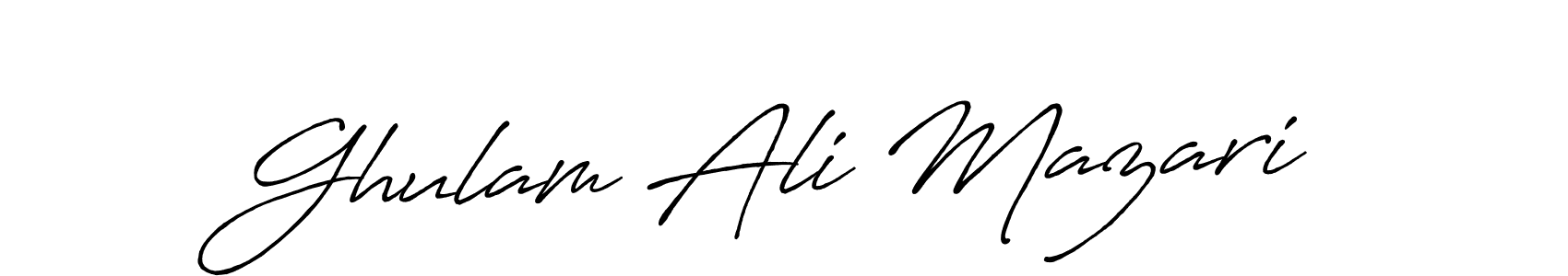 Ghulam Ali Mazari stylish signature style. Best Handwritten Sign (Antro_Vectra_Bolder) for my name. Handwritten Signature Collection Ideas for my name Ghulam Ali Mazari. Ghulam Ali Mazari signature style 7 images and pictures png