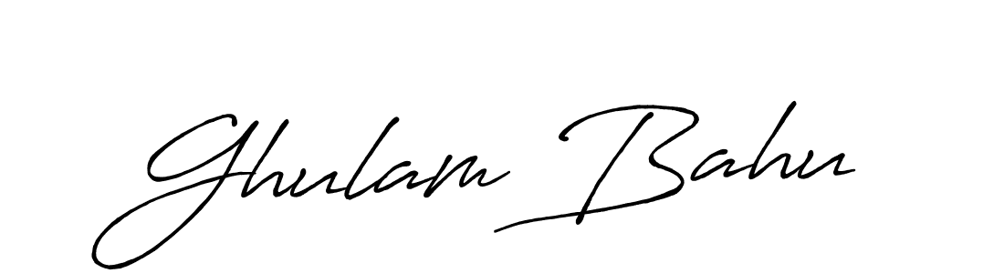 Once you've used our free online signature maker to create your best signature Antro_Vectra_Bolder style, it's time to enjoy all of the benefits that Ghulam Bahu name signing documents. Ghulam Bahu signature style 7 images and pictures png