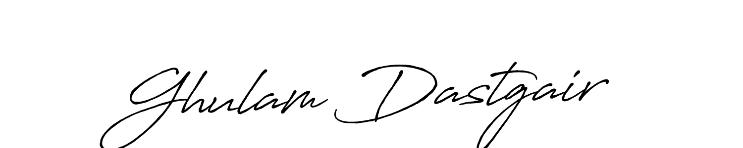 How to make Ghulam Dastgair name signature. Use Antro_Vectra_Bolder style for creating short signs online. This is the latest handwritten sign. Ghulam Dastgair signature style 7 images and pictures png