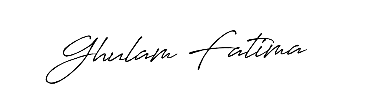 Antro_Vectra_Bolder is a professional signature style that is perfect for those who want to add a touch of class to their signature. It is also a great choice for those who want to make their signature more unique. Get Ghulam Fatima name to fancy signature for free. Ghulam Fatima signature style 7 images and pictures png