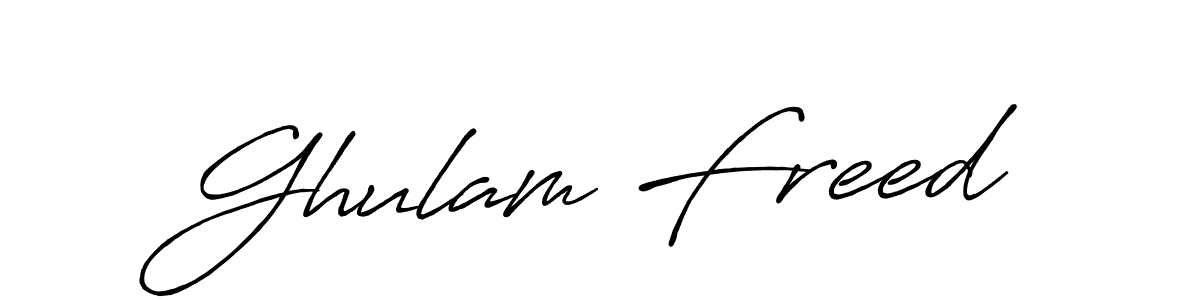 Similarly Antro_Vectra_Bolder is the best handwritten signature design. Signature creator online .You can use it as an online autograph creator for name Ghulam Freed. Ghulam Freed signature style 7 images and pictures png