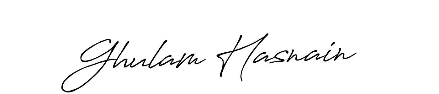 Use a signature maker to create a handwritten signature online. With this signature software, you can design (Antro_Vectra_Bolder) your own signature for name Ghulam Hasnain. Ghulam Hasnain signature style 7 images and pictures png
