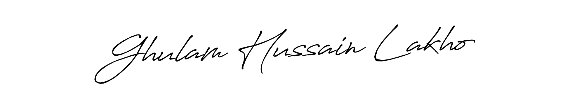 Design your own signature with our free online signature maker. With this signature software, you can create a handwritten (Antro_Vectra_Bolder) signature for name Ghulam Hussain Lakho. Ghulam Hussain Lakho signature style 7 images and pictures png