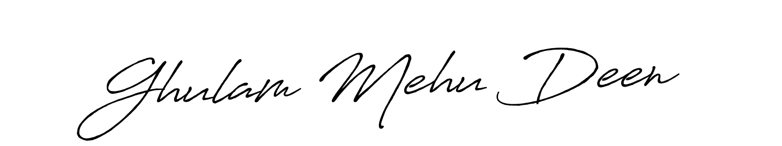 Also You can easily find your signature by using the search form. We will create Ghulam Mehu Deen name handwritten signature images for you free of cost using Antro_Vectra_Bolder sign style. Ghulam Mehu Deen signature style 7 images and pictures png