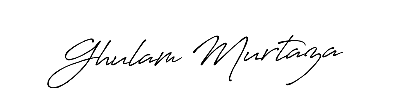 How to make Ghulam Murtaza name signature. Use Antro_Vectra_Bolder style for creating short signs online. This is the latest handwritten sign. Ghulam Murtaza signature style 7 images and pictures png