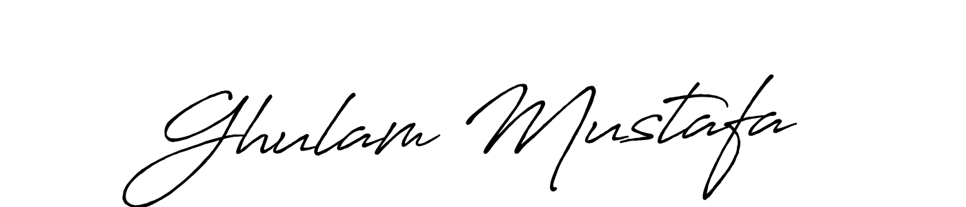 Also we have Ghulam Mustafa name is the best signature style. Create professional handwritten signature collection using Antro_Vectra_Bolder autograph style. Ghulam Mustafa signature style 7 images and pictures png