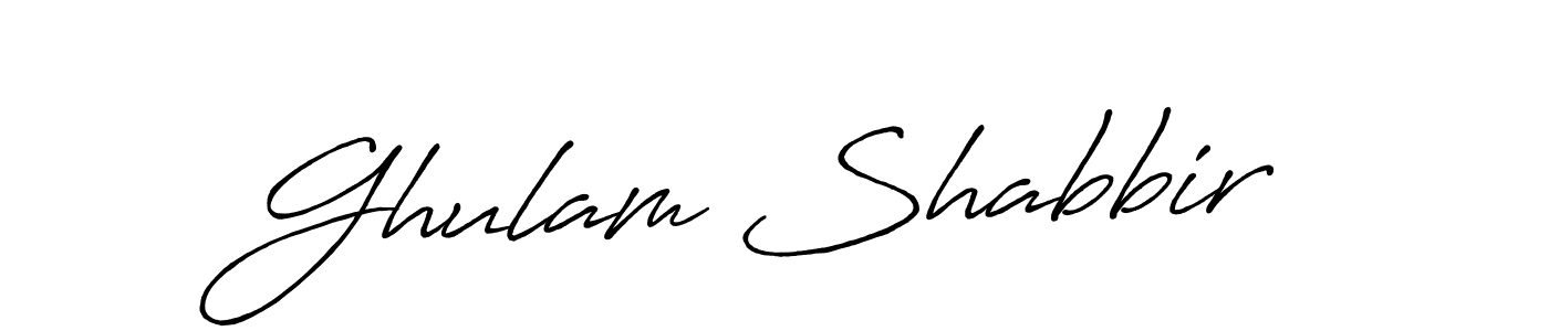 Similarly Antro_Vectra_Bolder is the best handwritten signature design. Signature creator online .You can use it as an online autograph creator for name Ghulam Shabbir. Ghulam Shabbir signature style 7 images and pictures png