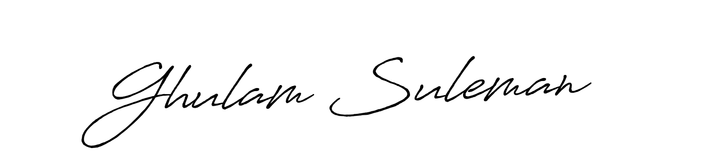 It looks lik you need a new signature style for name Ghulam Suleman. Design unique handwritten (Antro_Vectra_Bolder) signature with our free signature maker in just a few clicks. Ghulam Suleman signature style 7 images and pictures png