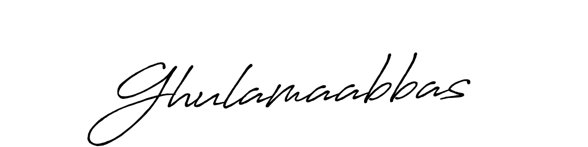 Antro_Vectra_Bolder is a professional signature style that is perfect for those who want to add a touch of class to their signature. It is also a great choice for those who want to make their signature more unique. Get Ghulamaabbas name to fancy signature for free. Ghulamaabbas signature style 7 images and pictures png