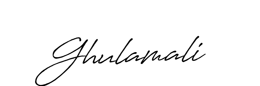 Make a beautiful signature design for name Ghulamali. With this signature (Antro_Vectra_Bolder) style, you can create a handwritten signature for free. Ghulamali signature style 7 images and pictures png