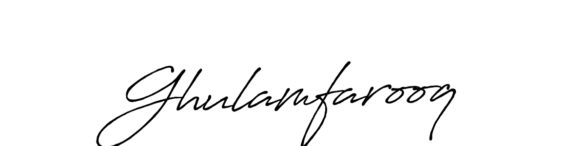 Use a signature maker to create a handwritten signature online. With this signature software, you can design (Antro_Vectra_Bolder) your own signature for name Ghulamfarooq. Ghulamfarooq signature style 7 images and pictures png