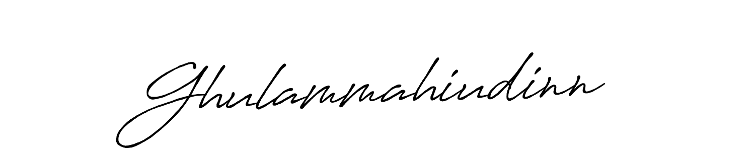 Use a signature maker to create a handwritten signature online. With this signature software, you can design (Antro_Vectra_Bolder) your own signature for name Ghulammahiudinn. Ghulammahiudinn signature style 7 images and pictures png