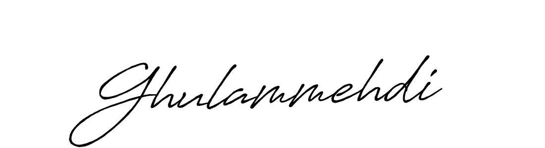 Also You can easily find your signature by using the search form. We will create Ghulammehdi name handwritten signature images for you free of cost using Antro_Vectra_Bolder sign style. Ghulammehdi signature style 7 images and pictures png