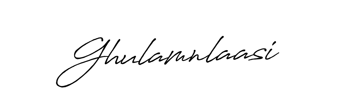 How to make Ghulamnlaasi signature? Antro_Vectra_Bolder is a professional autograph style. Create handwritten signature for Ghulamnlaasi name. Ghulamnlaasi signature style 7 images and pictures png