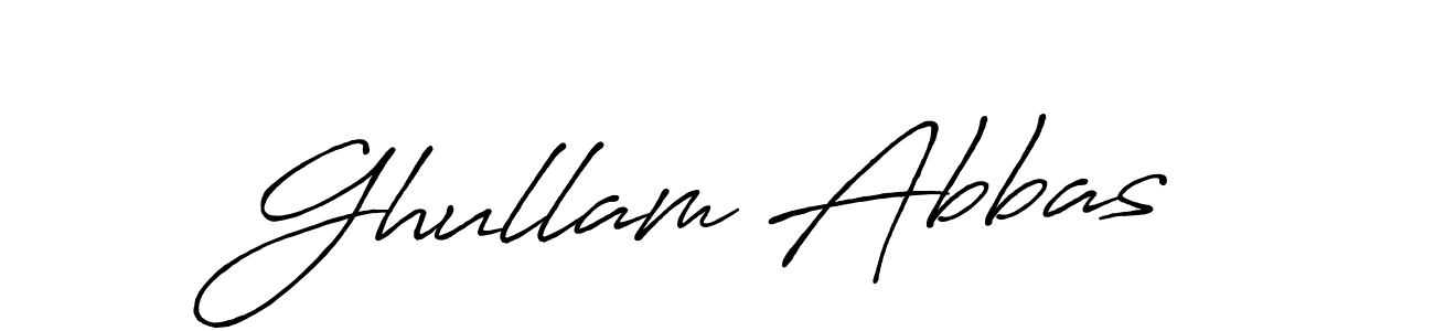 Use a signature maker to create a handwritten signature online. With this signature software, you can design (Antro_Vectra_Bolder) your own signature for name Ghullam Abbas. Ghullam Abbas signature style 7 images and pictures png