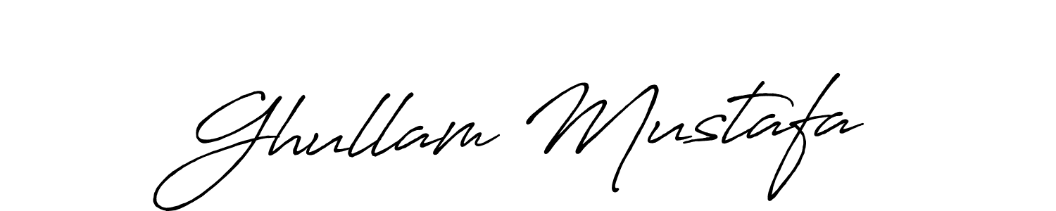 Also You can easily find your signature by using the search form. We will create Ghullam Mustafa name handwritten signature images for you free of cost using Antro_Vectra_Bolder sign style. Ghullam Mustafa signature style 7 images and pictures png