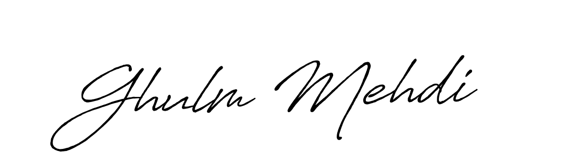 How to Draw Ghulm Mehdi signature style? Antro_Vectra_Bolder is a latest design signature styles for name Ghulm Mehdi. Ghulm Mehdi signature style 7 images and pictures png