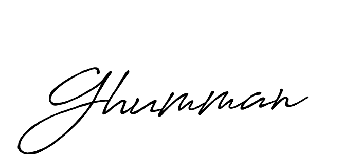 Make a beautiful signature design for name Ghumman. With this signature (Antro_Vectra_Bolder) style, you can create a handwritten signature for free. Ghumman signature style 7 images and pictures png