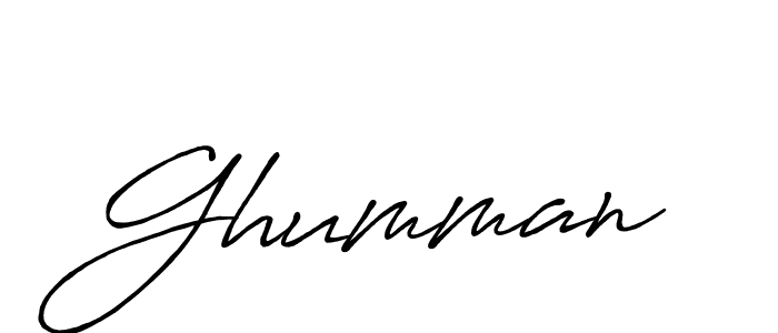 Create a beautiful signature design for name Ghumman. With this signature (Antro_Vectra_Bolder) fonts, you can make a handwritten signature for free. Ghumman signature style 7 images and pictures png